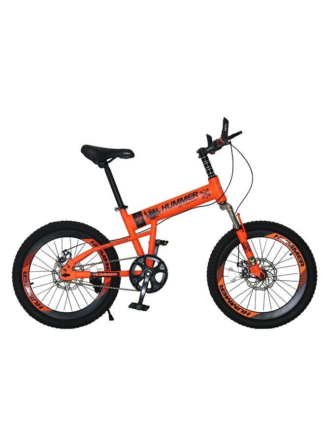 Hummer VLRA BIKE Hummer 20 inch mountain bike Suspension with disc brake bicycle || Bike Black/Orange || For teens
