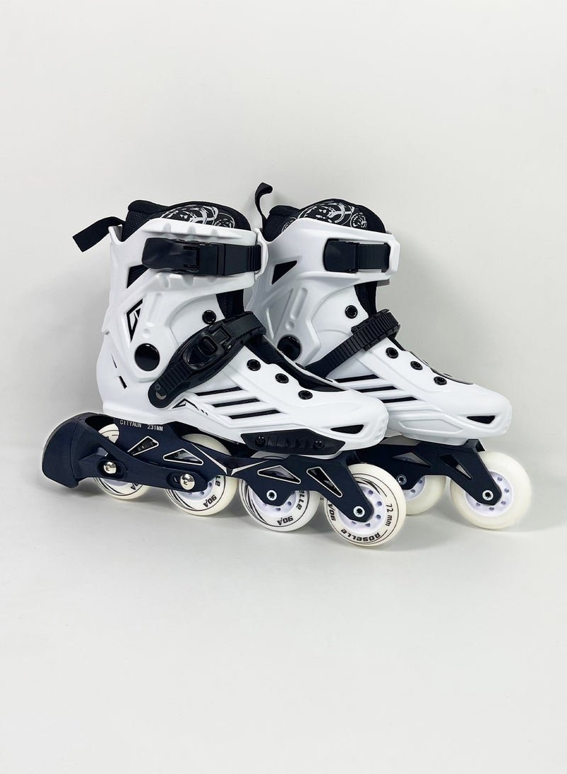 GT-Wheel Inline Skates for Adults Adjustable Speed Skating Shoes with Aluminum Frame & PU Wheels