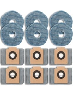 Robot Vacuum Replacement Parts 12 Packs Replacement Parts Vacuum Cleaner Bags Vacuum Mop Pads for  Robot Vacuum Accessories,6 Dust Bags,6 Mop Pads for Robot Vacuum