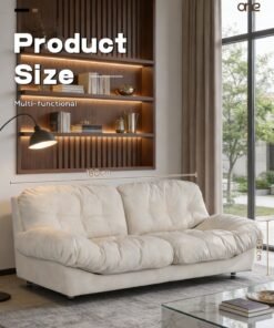 80" Chenille Cloud Deep Seat Sofas for Living Room, Modern Sofa Couch for Small Spaces, Cozy Comfy Loveseat with Solid Wood Frame