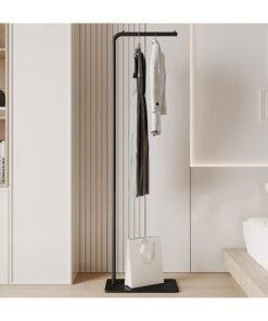 YQbest Metal Coat Rack Freestanding with Natural Marble Base 67” 170cm Entryway Coats Hanger Stand with 3 Hooks, Home Bedroom Hotel Hall Tree for Coats, Hats, Scarves, Clothes, and Handbags