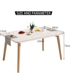Modern Rectangle Table, Eames Dining Table, Simple Modern Wood Dining Table for Living Room/Office/Meeting Modern Rectangle Table(120cm )