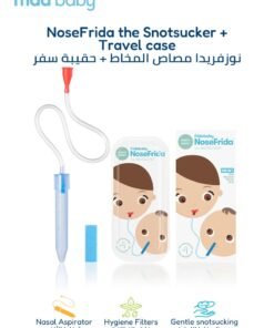 fridababy NoseFrida Snotsucker Nasal Aspirator | Made in Sweden | Baby Nose Cleaner with Hygienic Filters | BPA-Free, Safe, Easy to Clean | in Travel Pack | Mucus Remover