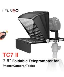 LENSGO TC7II Teleprompter for iPhone Smartphone DSLR/SLR Cameras with Remote Control APP Compatible with iOS/Android for YouTube/Interview/Online Teaching/Live Streaming
