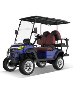 SUNCART 4 Seater MXV2+2 Electric Golf Cart With Touch Screen Dash Board, Quality Leather Seat & 4-Wheel Hydraulic Breaks Golf Buggy - Blue