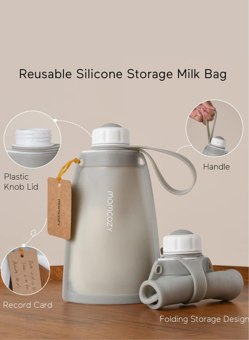 Momcozy Reusable Silicone Breast Milk Bags, For Breastfeeding Saver With Leakproof, Freezer Storing Pouches, BPA Free - Image 3