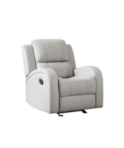 Danube Home Crimson 1 Seater Fabric Recliner Sofa Modern Design One Seat Relaxing Chair Comfortable Living Room Furniture L 83 x W 96 x H 97 cm Off White