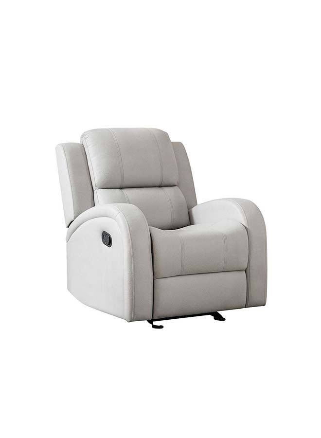 Danube Home Crimson 1 Seater Fabric Recliner Sofa Modern Design One Seat Relaxing Chair Comfortable Living Room Furniture L 83 x W 96 x H 97 cm Off White