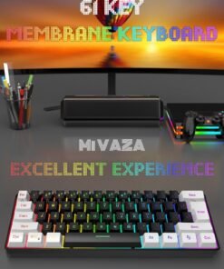 Mi VAZA 61-Key Membrane Keyboard - Wired Mini Keyboard - Gaming Keyboard and Office Keyboard - RGB Light - Computer Keyboard