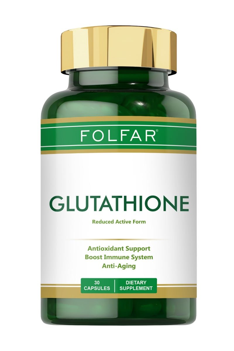 Folfar Glutathione 500 mg - Reduced Active Form - 30 Capsules