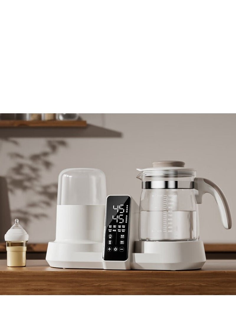 Nihon RAF 6-in-1 Baby Bottle Sterilizer & Warmer with Electric Kettle | LED Digital Display, 1200ml Borosilicate Glass Jar | Milk, Formula & Baby Food Maker for Newborn Care - Image 3