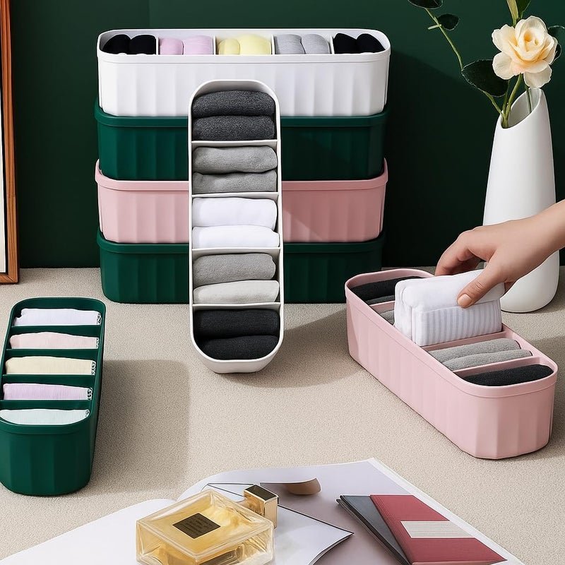 Episkey Innerwear Organizer For Wardrobe - Socks, Undergarments, MakeUp, Ties, Cosmetics, Scarves Organizer For Wardrobe Closet Storage Dividers for Household (WARDROB_4)