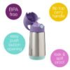 b.box Insulated Drink & Water Bottle, Insulated Double Wall Stainless Steel, Keeps Drinks Cold up to 8hrs, Warm up to 6hrs, 350ml/12