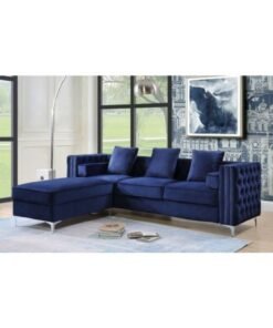 Maharat Al Bahar Regal Modern Luxury Fabric Sofa Set Graciously Elegant Living Room Furniture 4 Seaters Blue 200x90x80