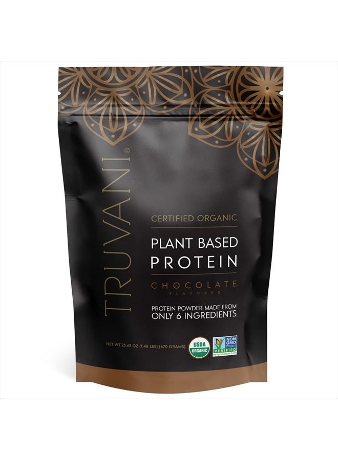 Truvani Vegan Protein Powder | Chocolate | 20g Organic Plant Based Protein | 20 Servings | Pea Protein for Women and Men | Keto | Gluten & Dairy Free | Low Carb | No Added Sugar