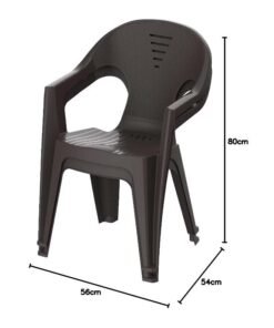 Alternative view of Cosmoplast Set Of 2 Regina Chair (Dark Brown)
