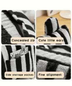 Alternative view of Arabest Kids Sofa Chair Animal Cartoon Sofa, Kid's Sofa Chair Children Cute Cartoon Couch Baby Sofa Seat Non-slip Armchair Animal Design Sofa Toddler Birthday Gift for Boys and Girls, Black Stripe Children's