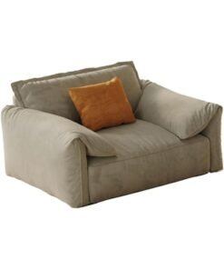 Comfynest Modern Brown Anti Cat Scratch Fabric Sofa With Pillow Top Arm And Stain Resistant Feature Sponge Seat Filling