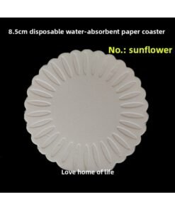 In Stock 7-10cm Hotel Supplies Disposable Absorbent Paper Coasters Pure White Round Embossed Ashtray Paper Pad