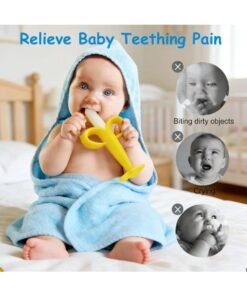 Alternative view of Gonice 4Pcs Baby Teething Toys 3-6 Months, Silicone Baby Teether Freezer BPA Free, Babies Teething Relief Sore Gums, Banana Toothbrush, Fruit Shape Giraffe Newborn Teether Gift for Infant Boy and Girl