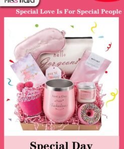 MissTiara Birthday Gifts for Women, Relaxing Spa Gift Basket Set, Unique Gift Ideas for Women, Gifts for Mom Sister Best Friend Wife, Coworker Teacher Nurse Gifts for Women