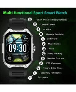 RollsTimi  1.83" TFT GPS Sport Smart Watch, (Answer/Make Calls), IP68 Waterproof Fitness Watch, Sleep Monitor, Fitness Tracker with 123 Sport Modes, Smartwatches for Men Women