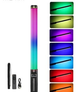 Motim Handheld Light Wand for Photography, 360° RGB LED Video Light, 9200mAh Rechargeable Light Stick, 2700-7500K Dimmable Tube Light for Video Shooting, TikTok, YouTube, Vlogs