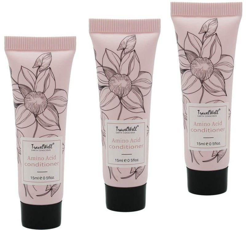 Travelwell Conditioner Flower Series Hotel Travel Size Guest 05 Fl Oz15ml 200 Tubes per Box Travel Size Toiletries CrueltyFree Bulk Set