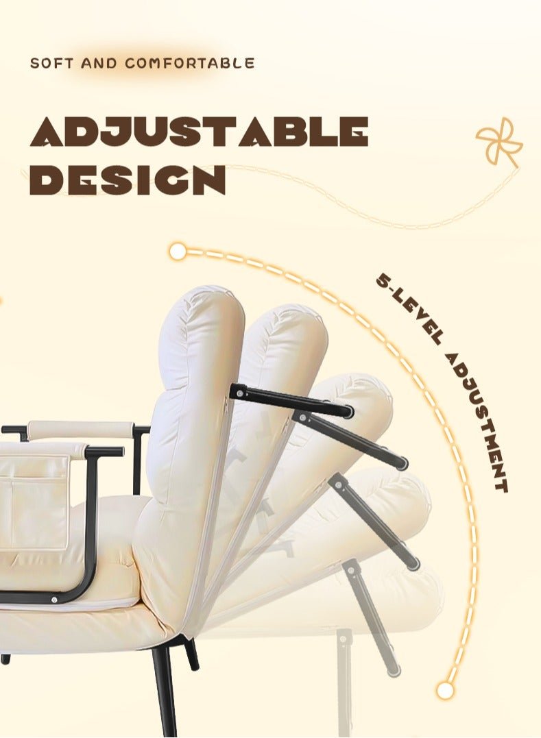 Zeno Folding Sofa Bed Convertible Single Sofa Chair Bed with 5-Position Adjustable Backrest Padded Seat Lounge Couch for Living Room - Image 3