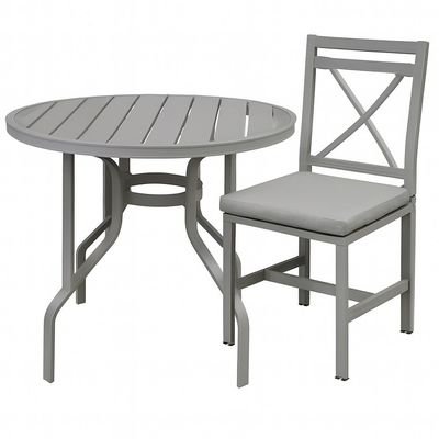 4-Seater Table -Cologne Style-φ93×74CM-Aluminum-Grey- 1Year