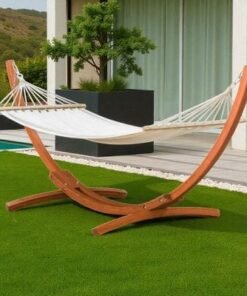 Premium Wooden Hammock with Solid Wooden Stand – Perfect for Outdoor Relaxation - Image 3