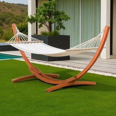 Premium Wooden Hammock with Solid Wooden Stand – Perfect for Outdoor Relaxation - Image 3