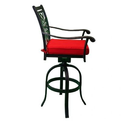 Swivel Bar Chair-Sandiego Style-61x55x121Cm-Aluminum-1Year - Image 3