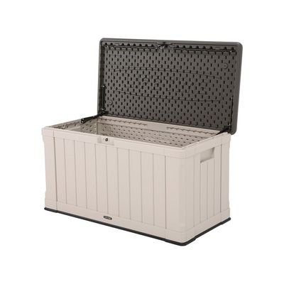 Lifetime, 439L Heavy Duty Storage Box,10 Year Limited warranty, Desert Sand Colour Box, Brown Lid LFT-60186 - Image 3