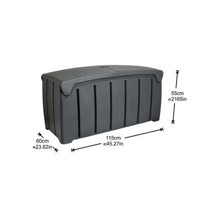 Strata Garden Storage Box, HTC-STR-754, 300 Liters, Black, 115 X 55 X 60 Cm, 300 L - Image 3