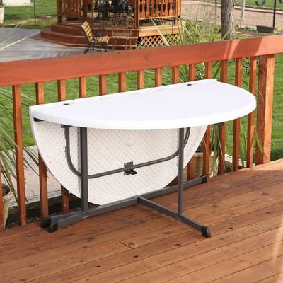 Lifetime 60 Inch, Round Commercial, Fold-in-Half Table,10 Year Limited warranty, White Granite Colour, LFT-5402 - Image 3