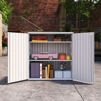 CamelTough Heavy Duty 233 Litre HDPE Storage Cabinet 87L x 38W x 92H cm with Door and 2 Shelves 1-Year Warranty, HTC-CT-637 - Image 3