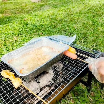 Portable BBQ Charcoal Grill Black 35x27.5 Cm - Image 3