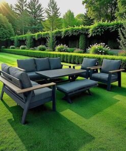 Alternative view of 9-Seater Premium Outdoor Aluminium Lounge Sofa Set