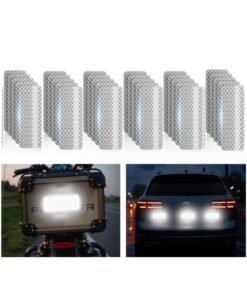 30 Pcs Super Reflection Reflective Stickers Made of 3M DG3, Safety Reflective Tape for Car Bike Mailbox Helmet, White Reflective Tape Outdoor Waterproof 3.15" X 1.18"/ 30cm X 80cm