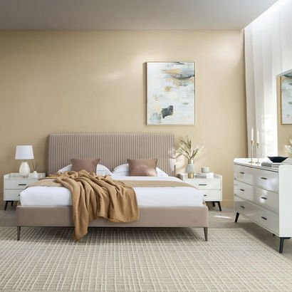 Marwell Rivoli 5-Piece King Upholstered Bedroom Pa...