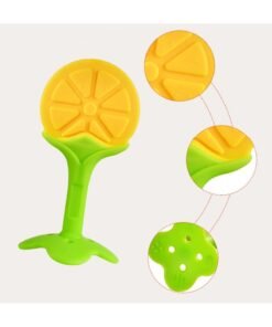 Bebiland 4 Pack Baby Teething Toys Set Silicone Fruit Shape Giraffe Baby Teethers BPA Free Soothe Babies Gums for Babies Infants Toddlers Boys & Girls