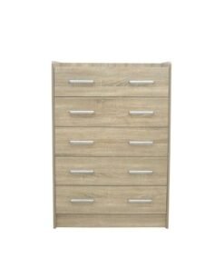 Alternative view of DANUBE HOME Supreme Chest Of 5 Drawers Desk Chest Of Drawers Living Room Chest Of Drawers Modern And Simple Bedroom Furniture Wall Storage Cabine - French Sonoma Oak