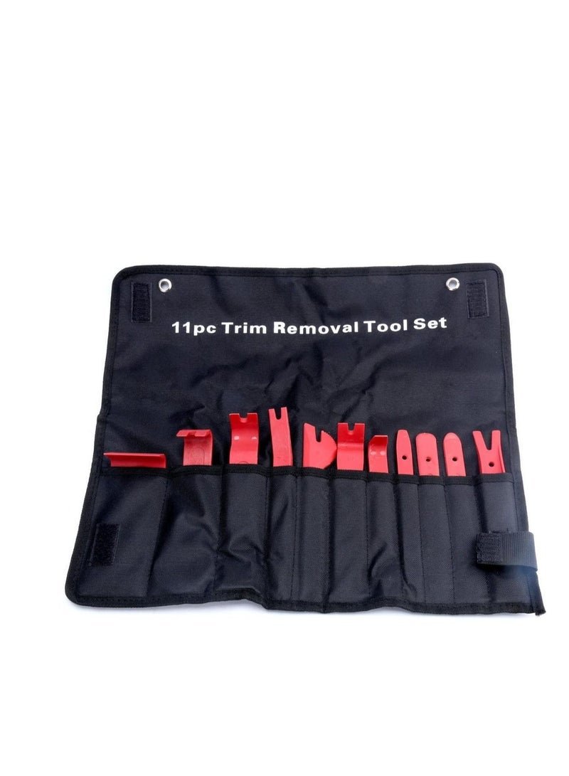 ABBASALI 11Pc Auto Trim Door Panel Window Molding Upholstery Fastener Clip Removal Tool Kit