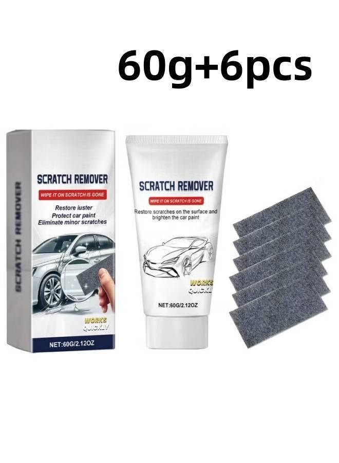 Homonth Nano Sparkle Cloth Car Polish Scratches Remover,6PCS Multi-Purpose Nano Magic Cloth Easy to Repair Small Scratched Water Spots Scratch Car Remover for All Car