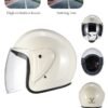 DUNISO Open Face Helmet, Anti Fog And Thermal Insulation Motorcycle Helmet，Scooter Helmet With Detachable Goggles,Adjustable Lock Buckle, Shock And Fall Resistant, Suitable For Both Men And Women，Suitable For Head Circumference Of 55-60cm
