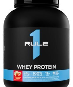Rule1 Rule 1 100% Whey Blend, Support Muscle Recovery, Muscle Growth, Strawberry Banana, 4.8 lbs