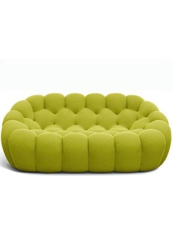 Comfynest Stylish Comfort Modern Wood Sofa With Durable Solid Color Knitted Fabric Upholstery 170.18 X 111.76 X 76.2 Cm Grass Green