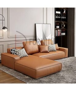 DIVINE FURNITURE Faux Leather Corner Sectional Sofa