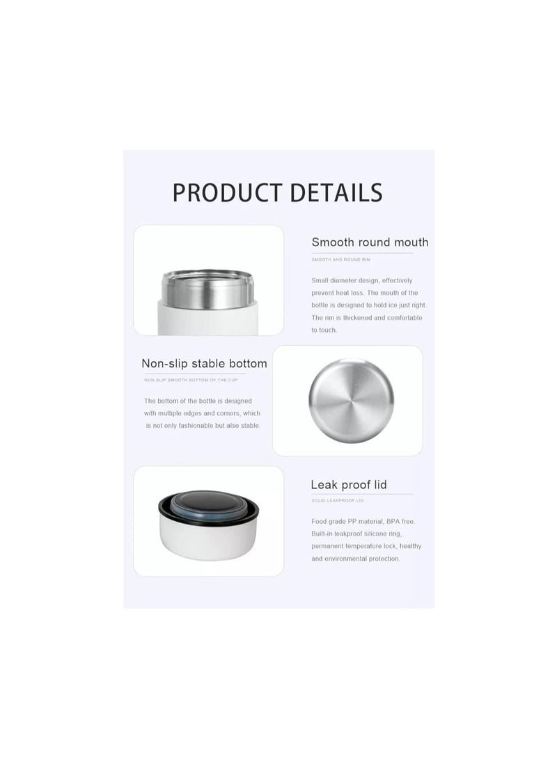 general brand 400ml Vacuum Insulated Soup Container Stainless Steel 304 Lunch box for Kids Adult Food Jar (400ml, SS+DEEP BLUE) - Image 2